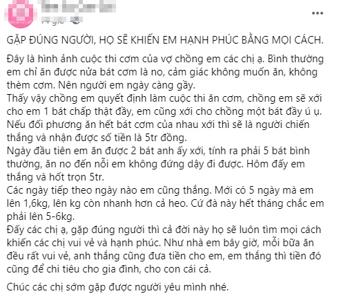 Chồng tung chiêu độc vỗ béo vợ thần tốc, 5 ngày lên 1.6kg: Hội chị em rầm rầm tag tên, réo chồng vào học tập-1
