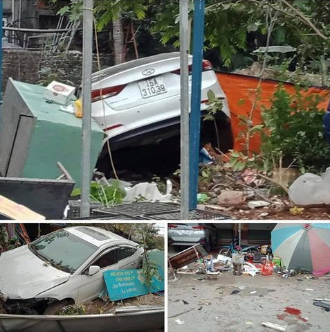 CLIP: Khoảnh khắc xe điên lao thẳng vào chợ cóc, âm thanh va chạm gây kinh sợ-4