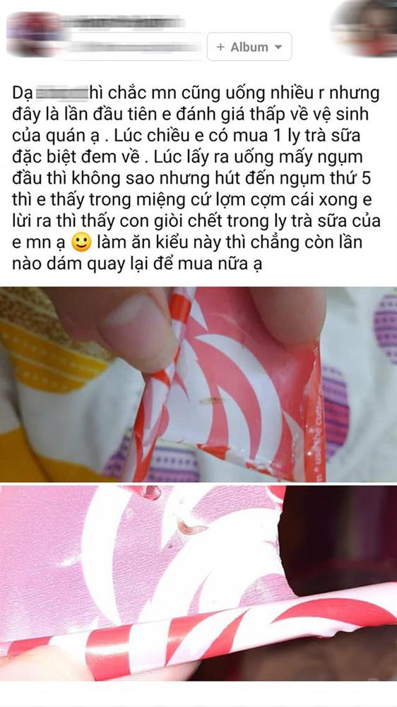Dậy sóng mạng xã hội Đà Nẵng: Khách tố ly trà sữa có giòi, ngay lập tức bị hàng loạt người lạ đe dọa-1
