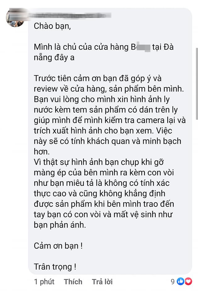 Dậy sóng mạng xã hội Đà Nẵng: Khách tố ly trà sữa có giòi, ngay lập tức bị hàng loạt người lạ đe dọa-5