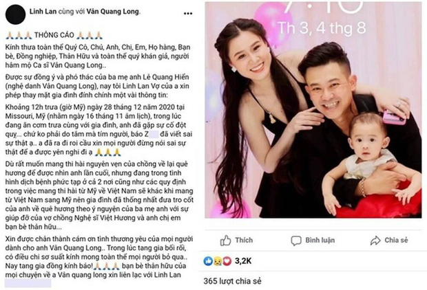 Vợ Vân Quang Long có động thái đầu tiên, ngăn chặn netizen tấn công giữa lùm xùm bị tố xúc phạm chồng và gia đình-4