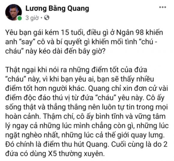 Lương Bằng Quang lần đầu bật mí lí do khiến anh say Ngân 98-2