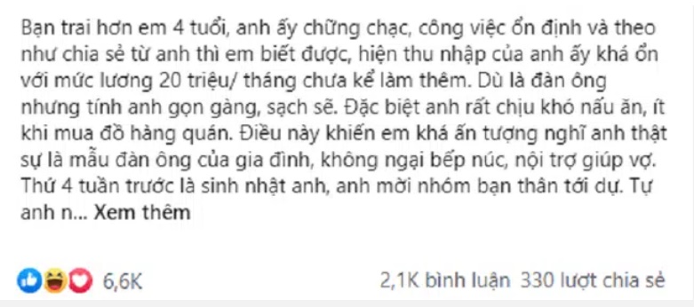 Bạn trai lương tháng 20 triệu nhưng chỉ sau 1 lần đi chợ chung, cô người yêu choáng váng muốn bỏ của chạy lấy người-1