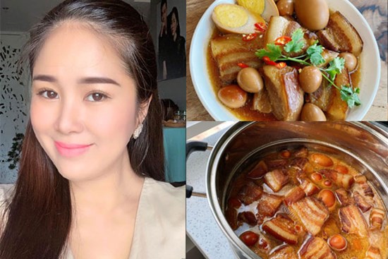 Lê Phương có 'món tủ' là thịt ba chỉ kho trứng quá hấp dẫn khiến chồng 'không gầy nổi'