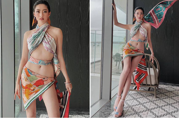 Lâu không được điệu, Lương Thuỳ Linh chơi hẳn áo tày gang chỉ đi mua rau-8