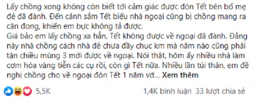 Chồng dặn vợ sắm Tết nhà nội phải đàng hoàng, ngoại thế nào cũng được”, cô vợ không phản đối nhưng hành động sau đó lại khiến anh đắng họng-1
