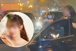 Vụ người phụ nữ chặn đầu xe Mercedes đánh ghen trên phố Hà Nội: Khi cảnh sát đến đã giải tán-3