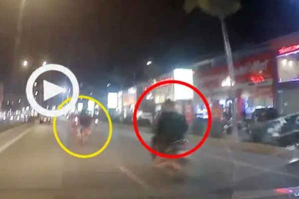 2 thanh niên không mũ lạng lách trên đường và cái kết cực đắng-1