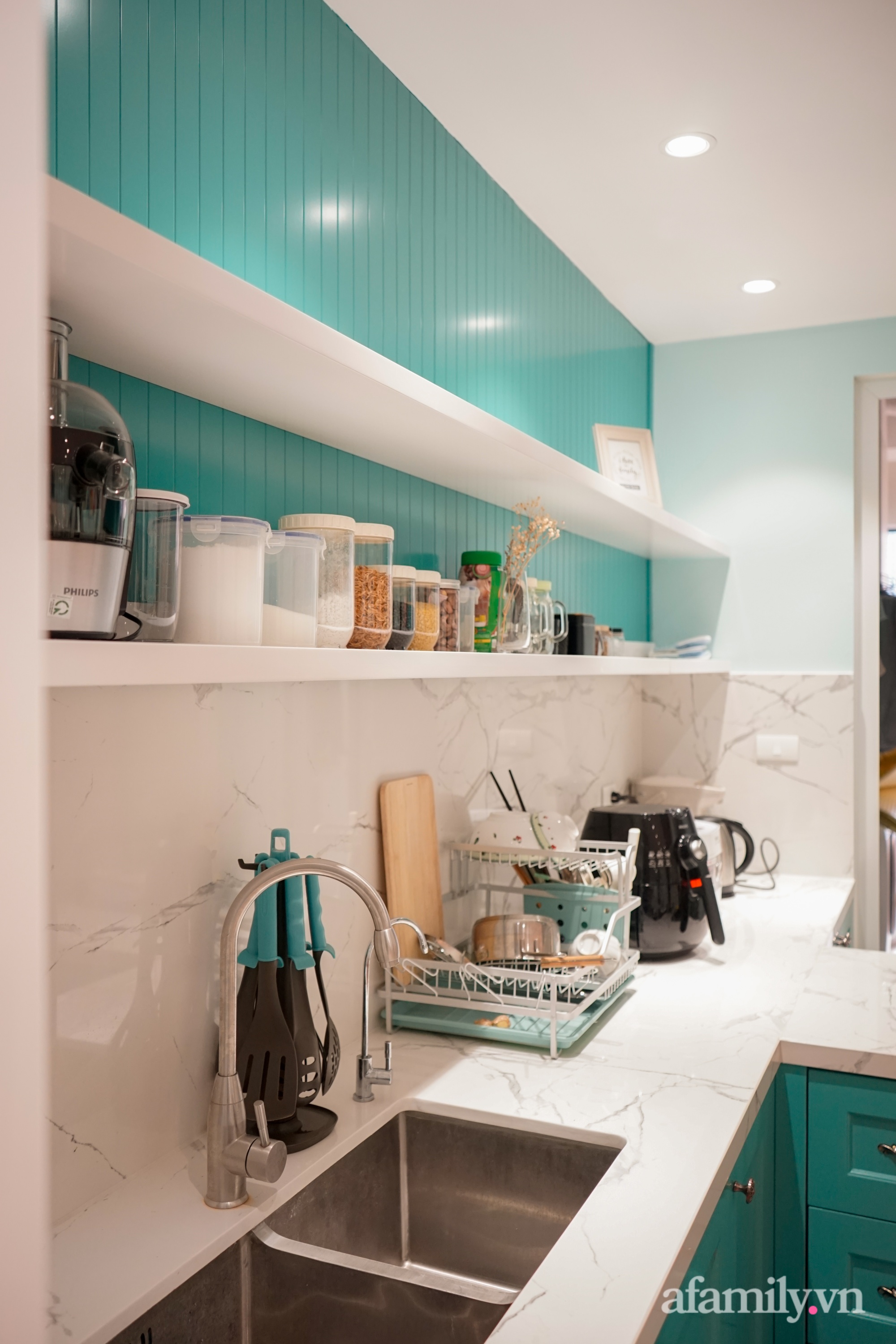 Căn hộ 80m² màu xanh dịu dàng, ngập tràn cảm giác ấm cúng ở Hà Nội-14