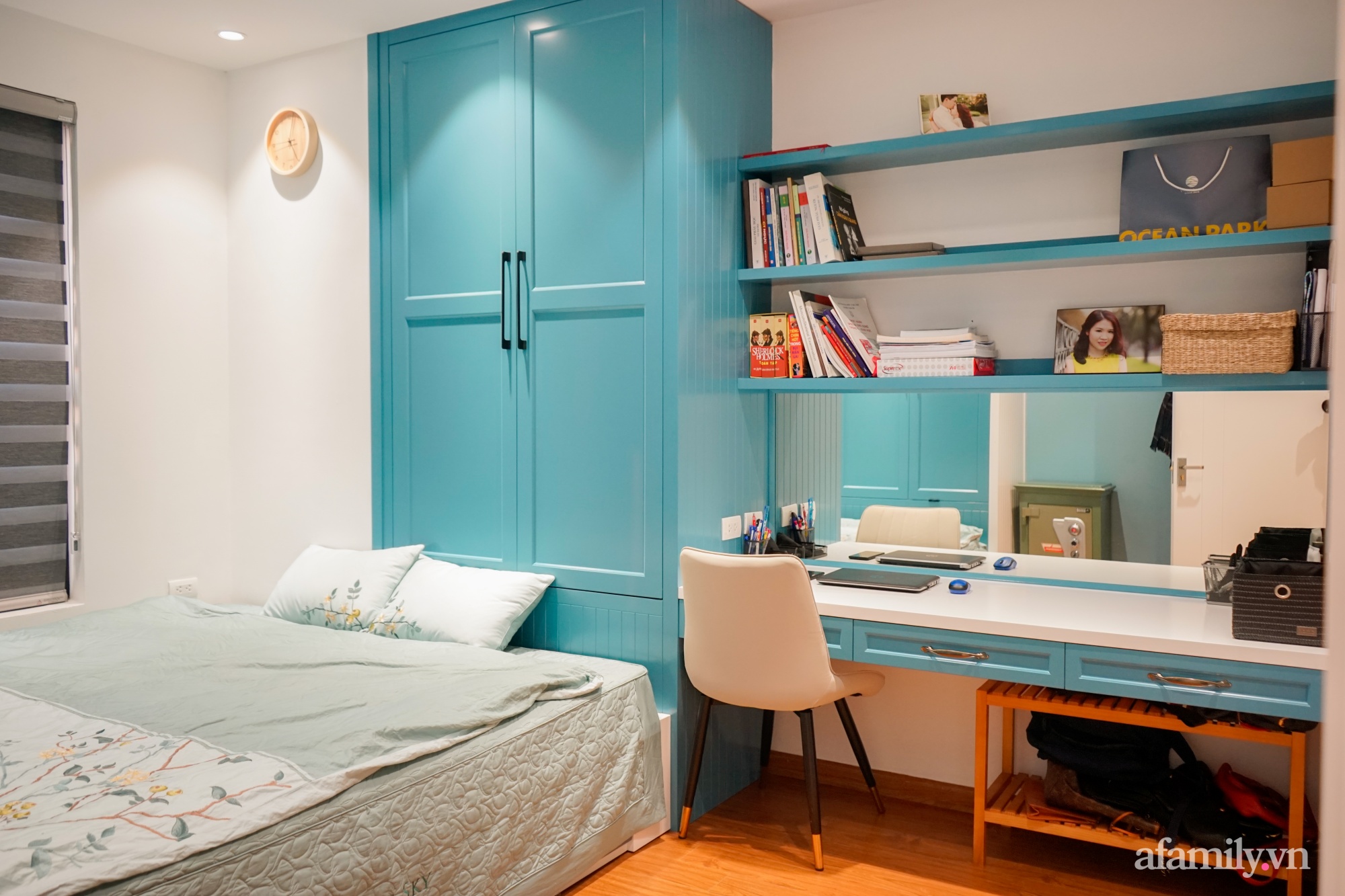 Căn hộ 80m² màu xanh dịu dàng, ngập tràn cảm giác ấm cúng ở Hà Nội-17