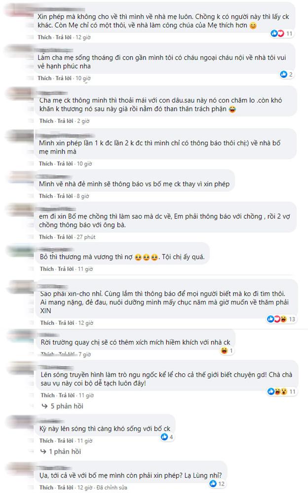 Tranh cãi dữ dội quanh chia sẻ xin về nhà mẹ đẻ nhưng bố chồng không cho của nàng dâu trẻ-4