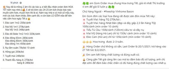 Cập nhật nhanh giá 6 loại hoa ngoại đang mở bán online ầm ầm trên thị trường cho chị em ước lượng mua về cắm chơi Tết-8