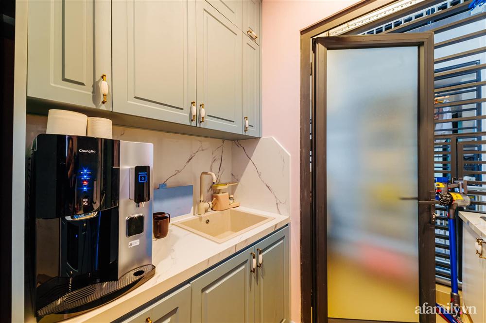 Căn hộ 45m² đẹp không góc chết với điểm nhấn là hai gam màu xanh hồng cực chất có chi phí hoàn thiện 200 triệu đồng ở Hà Nội-5