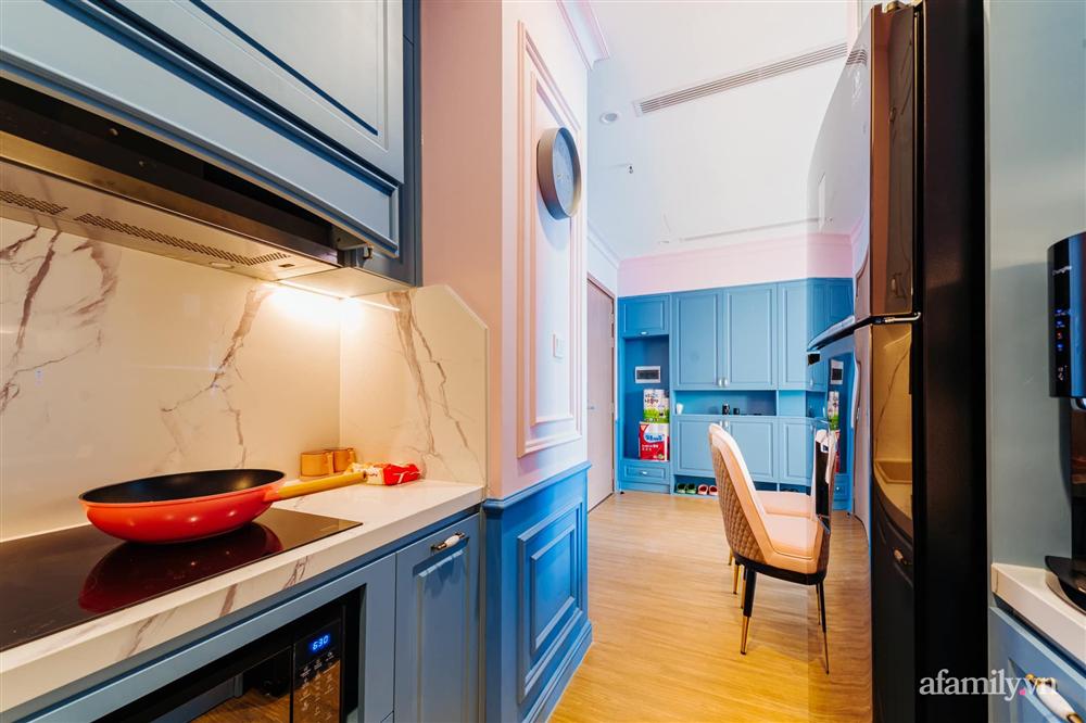 Căn hộ 45m² đẹp không góc chết với điểm nhấn là hai gam màu xanh hồng cực chất có chi phí hoàn thiện 200 triệu đồng ở Hà Nội-12