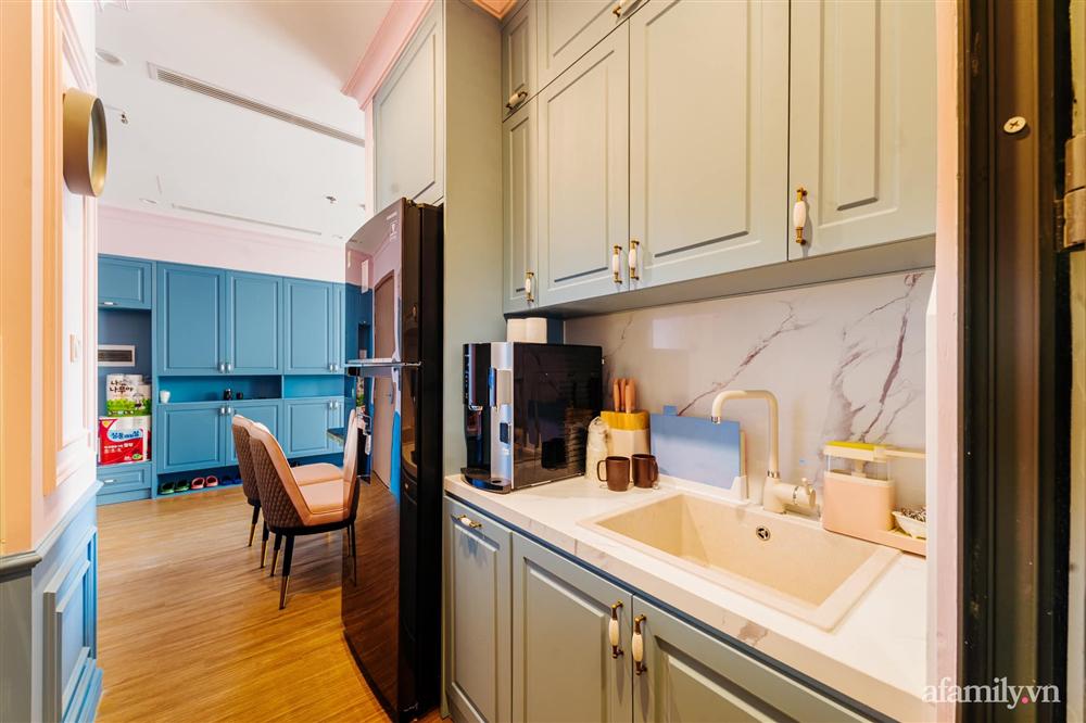 Căn hộ 45m² đẹp không góc chết với điểm nhấn là hai gam màu xanh hồng cực chất có chi phí hoàn thiện 200 triệu đồng ở Hà Nội-13