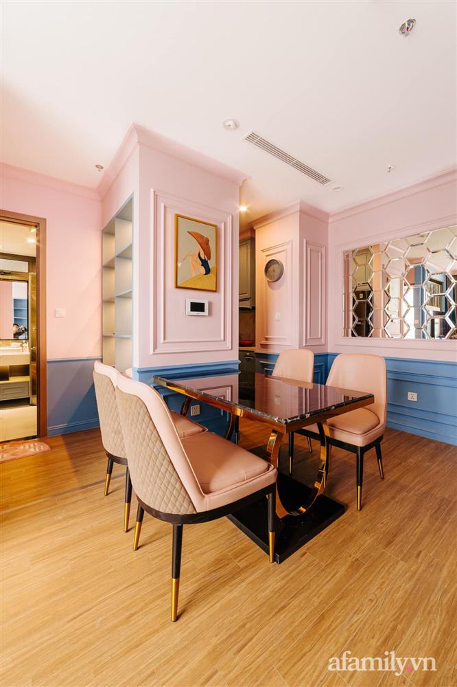Căn hộ 45m² đẹp không góc chết với điểm nhấn là hai gam màu xanh hồng cực chất có chi phí hoàn thiện 200 triệu đồng ở Hà Nội-17