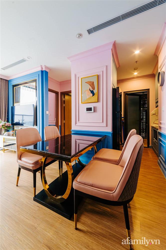 Căn hộ 45m² đẹp không góc chết với điểm nhấn là hai gam màu xanh hồng cực chất có chi phí hoàn thiện 200 triệu đồng ở Hà Nội-19