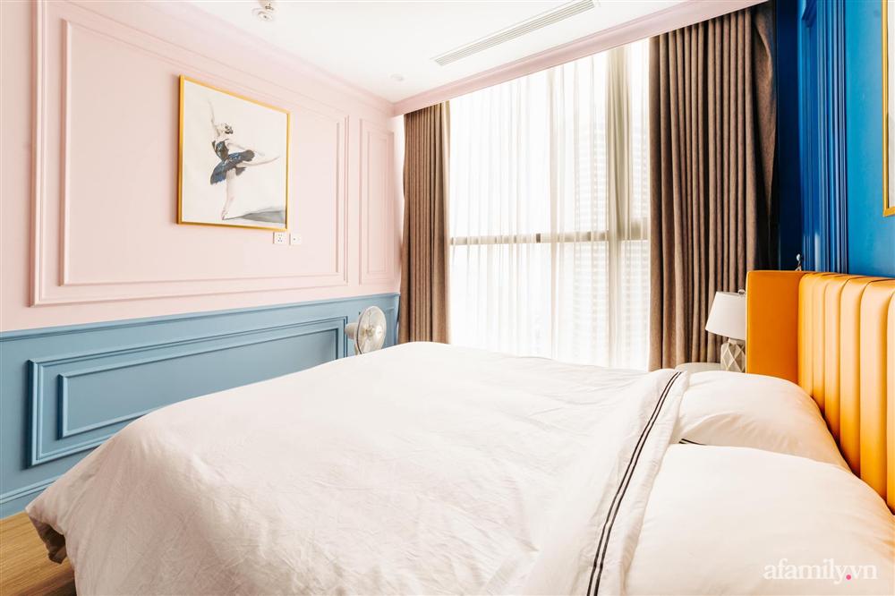 Căn hộ 45m² đẹp không góc chết với điểm nhấn là hai gam màu xanh hồng cực chất có chi phí hoàn thiện 200 triệu đồng ở Hà Nội-22