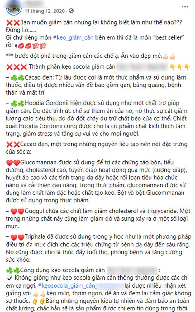 Vạch trần sự thật về kẹo giảm cân chứa ca cao được quảng cáo vừa giảm mỡ vừa chống huyết áp cao đang khiến chị em sốt sình sịch-1
