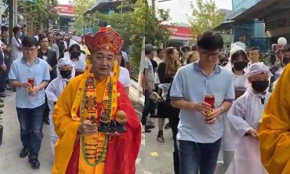 Lễ an táng ca sĩ Vân Quang Long tại Đồng Tháp: Linh Lan bật khóc cùng con gái xuất hiện ở lễ tang-9