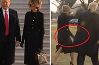 Trong khoảnh khắc cuối trước lúc rời khỏi Nhà Trắng, cựu Đệ Nhất Phu Nhân Melania Trump gây bất ngờ vì có hành động đặc biệt khác lạ với chồng