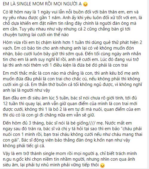 Làm bạn gái mang thai, nam thanh niên thẳng thừng ra điều kiện: Chỉ cưới khi đứa bé là con trai-1