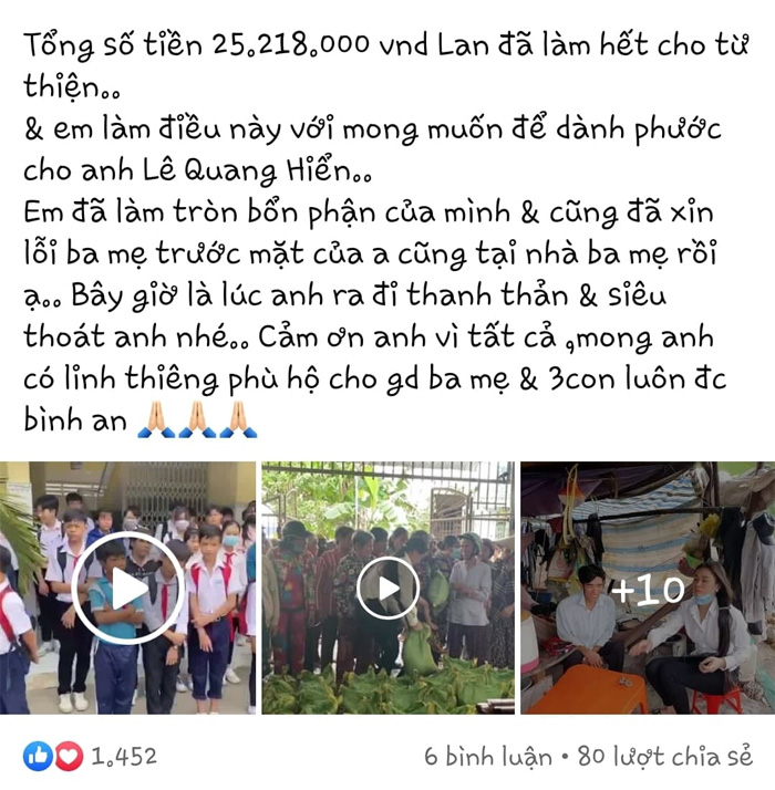 Vợ hai Vân Quang Long công khai tiền phúng viếng, khẳng định: Em đã làm tròn bổn phận-2