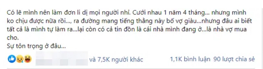 Tự mua nhà 2 tỷ rồi mới kết hôn nhưng vẫn bị cô vợ đại gia khinh thường bằng lý lẽ: Em còn nhiều cơ hội với người khác...-1