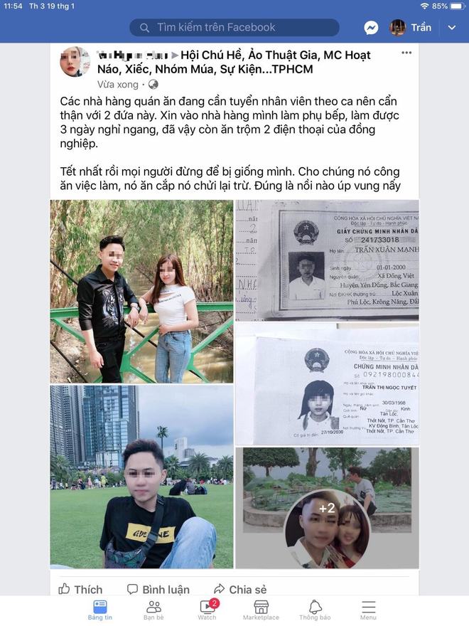 Đôi nam nữ tố quán phở Hội ở TP.HCM vu khống trộm điện thoại, cố tình không trả lương-1