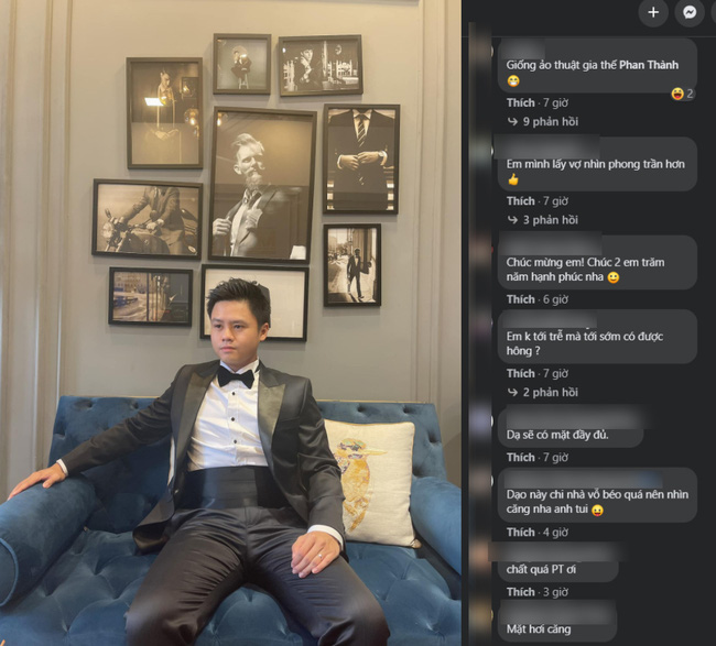 Đại gia Phan Thành lên mạng nhắc khéo khách mời nhớ ngày hôn lễ diễn ra, ai ngờ đâu bị bạn bè chê được vỗ béo nên mặt hơi căng-1
