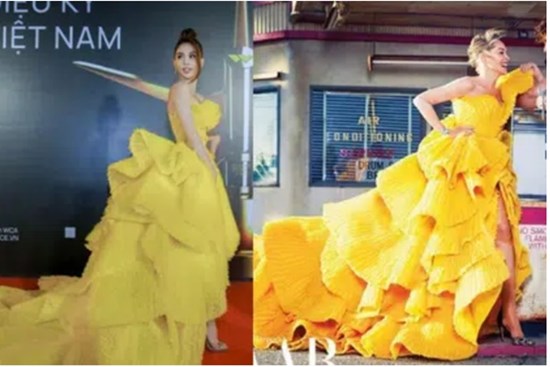 Đại hội đồ nhái: Loạt trang phục của sao Việt bị bóc đến bẽ bàng, chiếc váy cồng kềnh của Ngọc Trinh cũng vướng