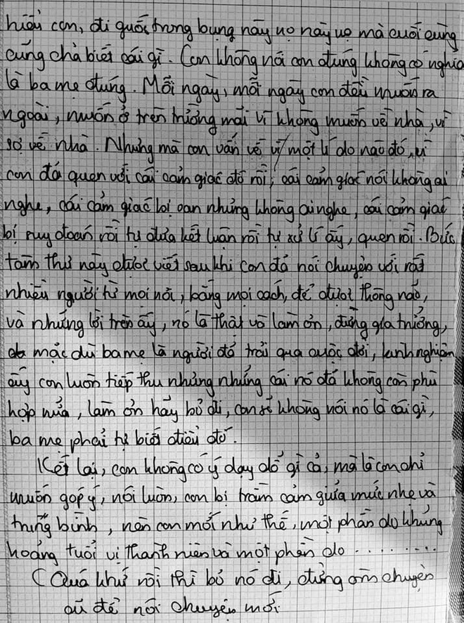Những bức thư nghẹn ngào trước ngày họp phụ huynh: Cha mẹ đâu phải lúc nào cũng đúng, làm ơn đừng áp đặt nữa!-4