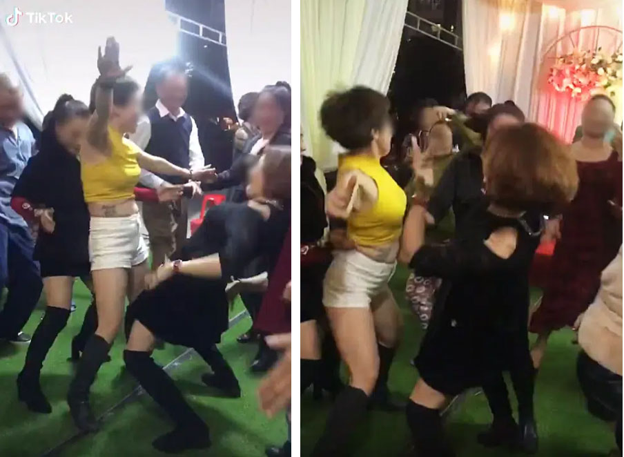 Team mẹ chồng trung niên quẩy cực sung trong đám cưới, diện cả đồ sexy như thiếu nữ khiến dân mạng tranh cãi-2