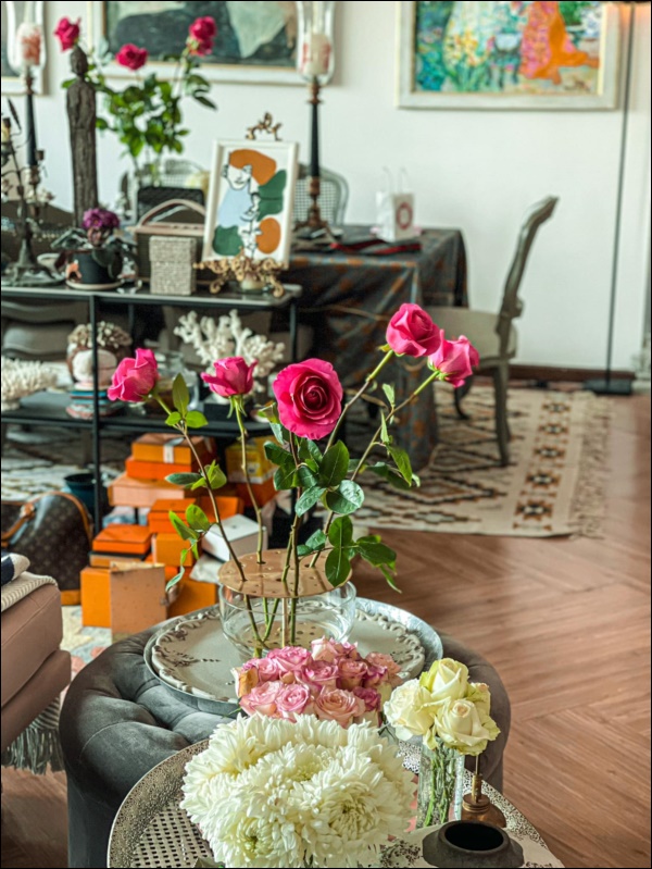 Không gian sống sang chảnh, ngập tràn hoa tươi&nbsp;của NTK Lý Quí Khánh-3