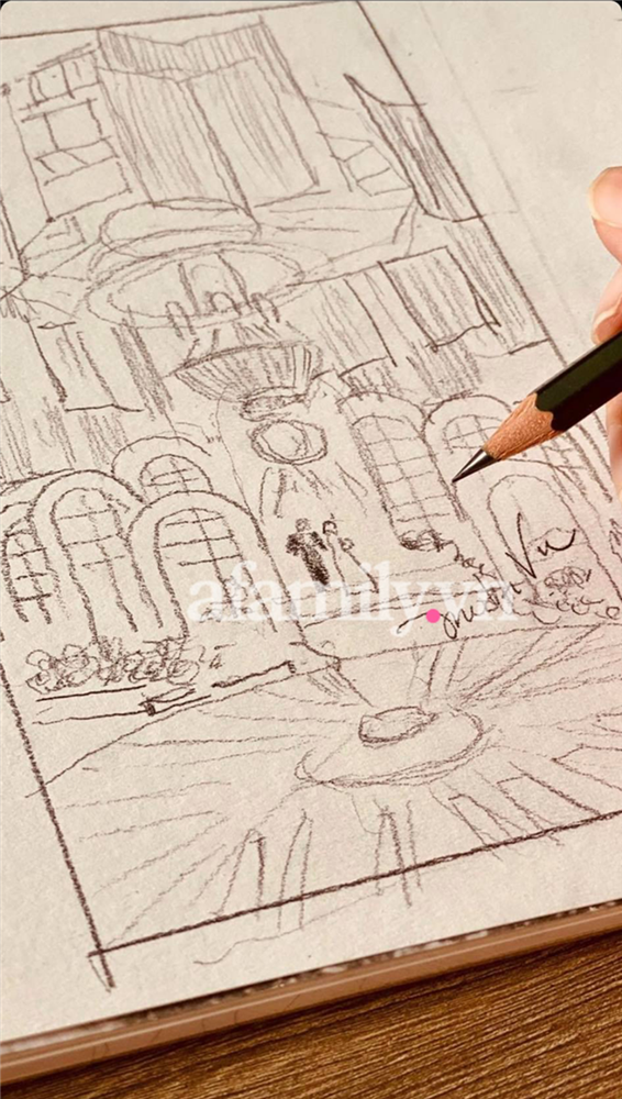 Team thiết kế để lộ bản phác thảo đám cưới Phan Thành - Primmy Trương, tiết một siêu đám cưới đổ bộ Sài Gòn-2