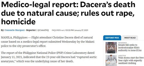 Công bố báo cáo pháp y chính thức về nguyên nhân gây ra cái chết của Á hậu Philippines trong bữa tiệc Giao thừa cùng 11 người đàn ông-2
