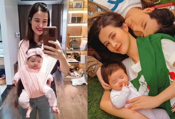 Đông Nhi địu con trong chiếc địu vải trông cưng hết sảy, nhưng hội bỉm sữa phải nhắc cô ngay 1 điều vì gây nguy hiểm cho bé-1