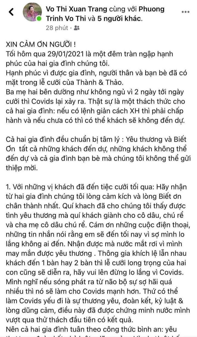Mẹ vợ Phan Thành tiết lộ 2 gia đình mất ngủ trước đám cưới vì COVID-19, không thể mời hết khách khi chỉ có 800 chỗ-2