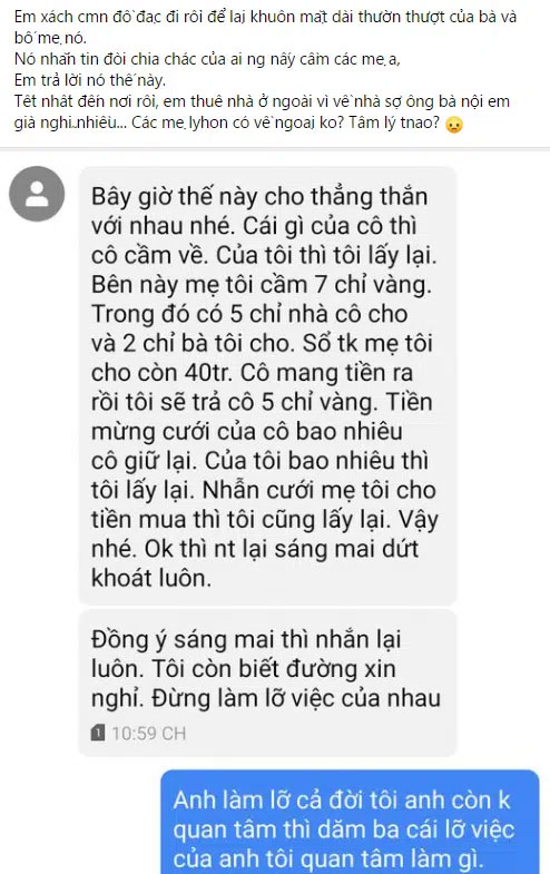 Gần Tết còn phải xách vali đi thuê trọ, chồng nhắn tin đòi cả nhẫn cưới, cô vợ đáp đúng 1 câu đảo ngược vị thế trong phút mốt-1