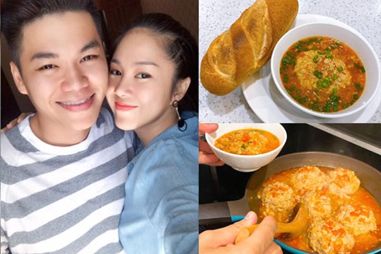 Chồng trẻ Lê Phương nấu ăn ngày càng lên tay, món bánh mì xíu mại đãi vợ con xuất sắc khiến chị em ào ào xin công thức