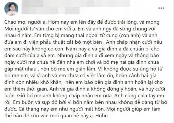 Chưa xin phép bố mẹ bạn gái chàng trai đã thông báo ngày cưới, khi không được đồng ý liền hủy hôn, chia tay-1