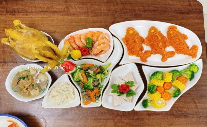 15 mâm cỗ cúng ông Công ông Táo đẹp, đầy đủ ai nhìn cũng khen nức nở-8