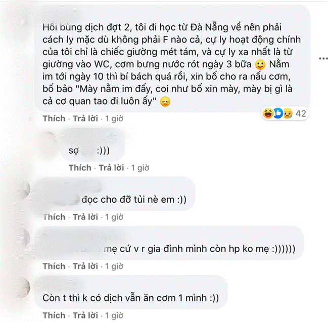 Hay tin quý tử nhà mình là F3, người mẹ không nói không rằng dọn cơm riêng như đi cách ly khiến con tủi thân than khóc với bạn bè-2