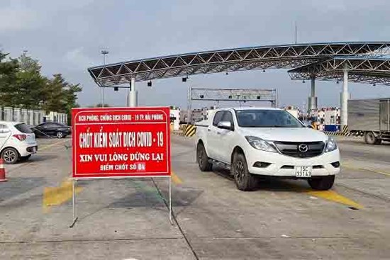 Kể từ 12h00 ngày 6/2/2021, kiểm soát tất cả các công dân ra và vào Hải Phòng