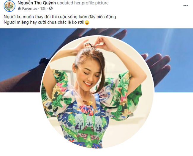 Thu Quỳnh có động thái đầu tiên sau đồn đoán chia tay bạn trai: Người miệng hay cười chưa chắc lệ không rơi-1