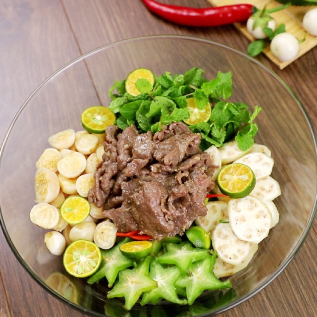 Mách chị em cách làm nộm thịt bò: Hương vị chua ngọt, ăn cùng phồng tôm thì hết ý!-8