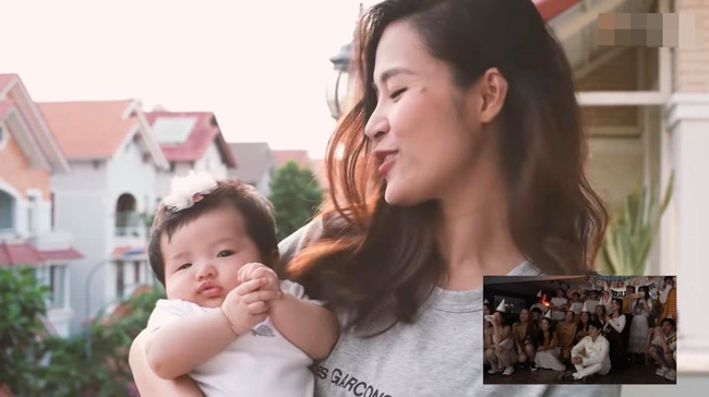 Con gái Đông Nhi gây thích thú với gương mặt không cảm xúc khi mẹ chúc mừng sinh nhật bố Ông Cao Thắng-2