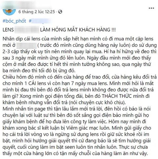 Đeo kính áp tròng làm đẹp dịp Tết, cô gái trẻ ngậm trái đắng khi phải đến viện điều trị viêm giác mạc-1