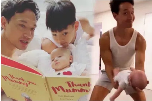 Chăm chỉ đi học cách tập thay tã cho con, ông bố trẻ có màn thực hành đi vào lòng đất khiến vợ sợ tái mặt-2