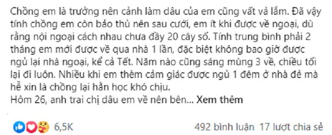 Chồng không cho vợ về ngoại ăn tất niên còn bảo kiếm cớ trốn việc”, nhưng chỉ vài câu mượn gió bẻ măng” của cô khiến tình thế đảo ngược-1